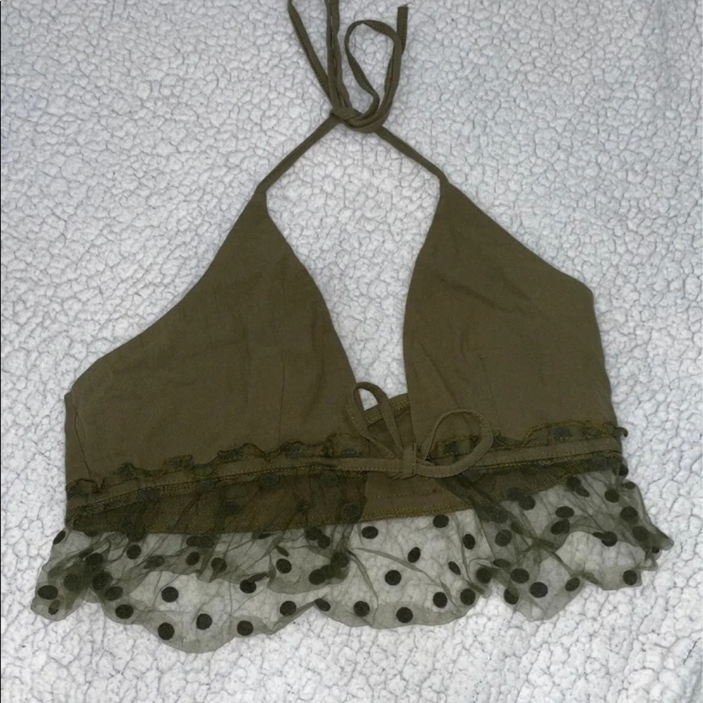 Green Halter Top